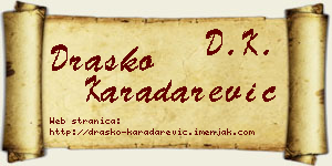 Draško Karadarević vizit kartica